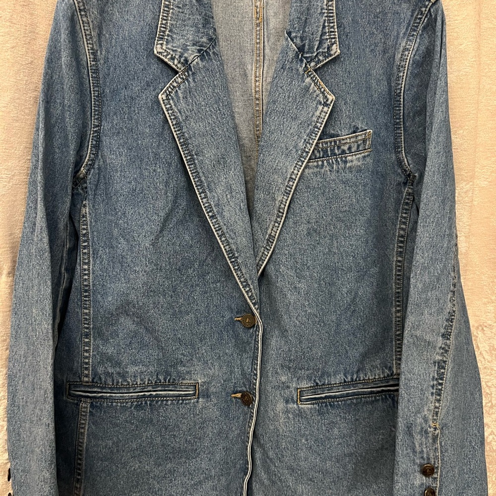 Classic Blue Denim Blazer